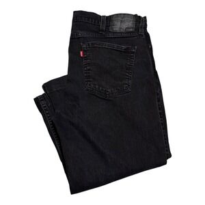 Levi's 514 Black Straight Leg Cotton Capri Jean Denim Pants Women's 39x21 5/8